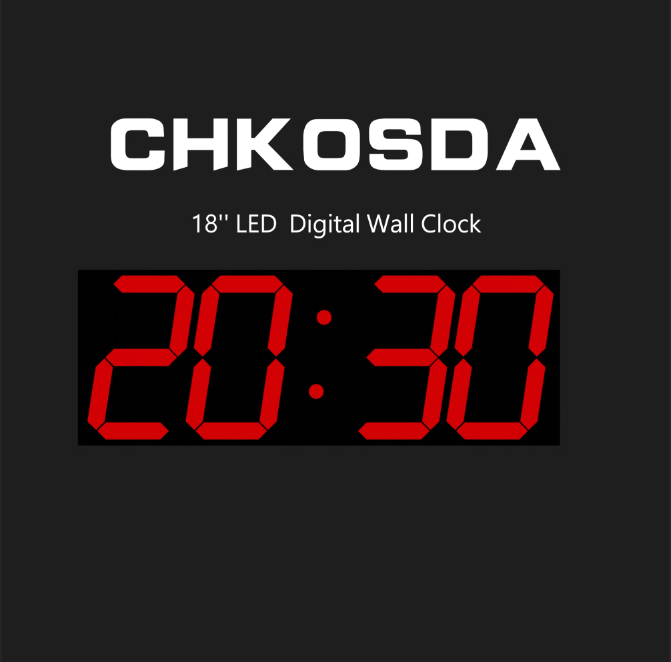Amazon.com: CHKOSDA LED Large Digital Wall Clock, Oversize Wall